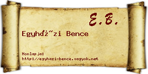 Egyházi Bence névjegykártya